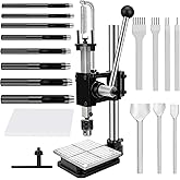 Leather Press Leather Hole Puncher Upgraded Hand Punching Machine with Prong Punch+Hollow Leather Punch+ Leather Edge Punch f