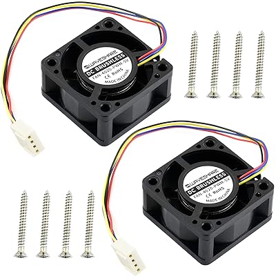 2 Pack Fan-4020-PWM-5V for Jetson Nano Developer Kit and B01 Version, Dedicated DC 5V Cooling Fan Brushless Fan 4PIN Reverse-Proof Connector PWM Speed Adjustment Strong Cooling Air 40mm&times;40mm&times;20mm