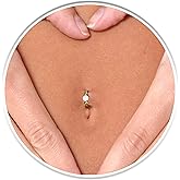 Silver & Gold Belly Button Rings Opal