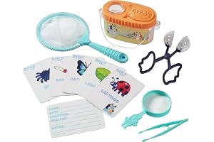 BLUEY Bug Catcher Kit for Kids | 11 Piece Outdoor Exploration Set| Bug Habitat, Magnifier, Bug Catching Kit and More | Educational and Fun Outdoor Toy