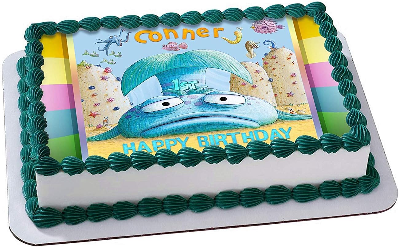 Amazon Com The Pout Pout Fish Edible Cake Image Topper