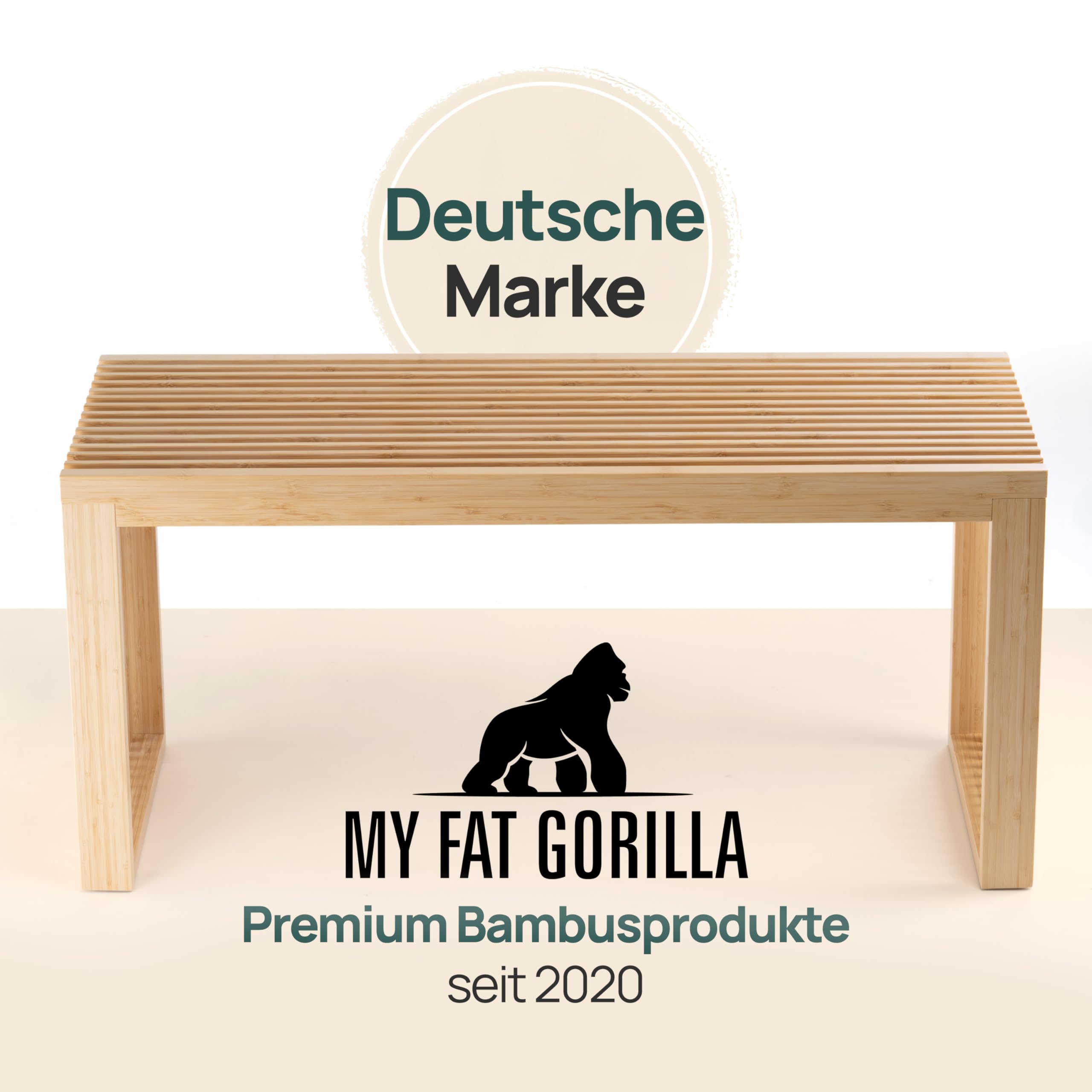 BAM BOO BOX Sitzbank aus Bambus – stabile Holzbank ohne Lehne für Flur, Bad, Küche, Esszimmer oder Schlafzimmer – kleine Sitzbank Holz 90x33x43 cm – bis 250 kg belastbar 7