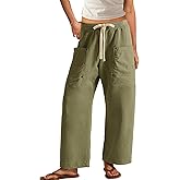 Panadila Women Wide Leg Pants Drawstring Barrel Sweatpants Baggy Cargo Pants Lounge Trousers with Pockets
