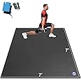 MRO Extra Large Exercise Mat 12'x7'/9'x7'/7'x7'/7'x5'(7mm), High-Density Workout Mats for Home Gym Flooring, Non-Slip, Extra Thick Durable Cardio Mat, Ideal for Plyo, MMA, Jump Rope - Shoe Friendly