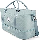 Large Weekender Bags for Women Travel - Womens travel bag with Wet Pocket, Weekender Bag with Shoe Compartment, Carry On Duffle Bags for Airplanes, Waterproof Overnight Bags for Women Travel (Blue)