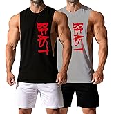 CUIFUTANG Men's Workout Tank Tops Gym Cut Off Muscle Tee Fitness Bodybuilding Sleeveless T-Shirt