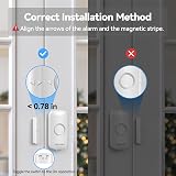 TECKNET Wireless Door and Window Sensor Alarm 1000ft Range 61 Chimes view 2