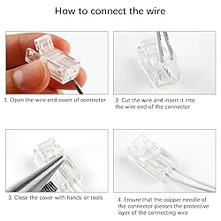 RGBZONE 10pcs 2-Pin 8mm LED Strip to Wire