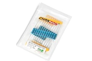 Chanzon 30pcs 2W 220 Ω ohm Metal Film Fixed Resistor 0.01 ±1% Tolerance 220R MF Through Hole Resistors Current Limiting Rohs Certificated