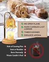 Funistree Vintage Flower Candle Warmer Lamp with Timer Dimmer 2 Bulbs view 5