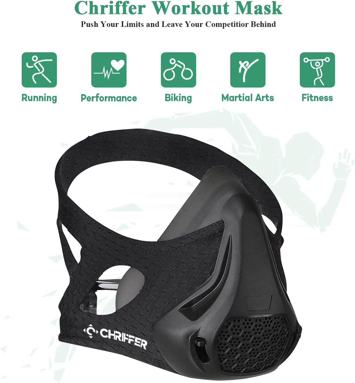 Chriffer Workout Mask with 48 Breathing Resistance Levels : Sports & Outdoors
