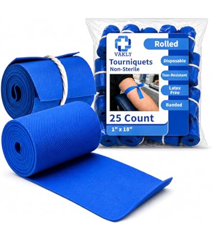 Amazon.com: Zigzagmars 1x18 Latex Free Stretch Tourniquets Multi