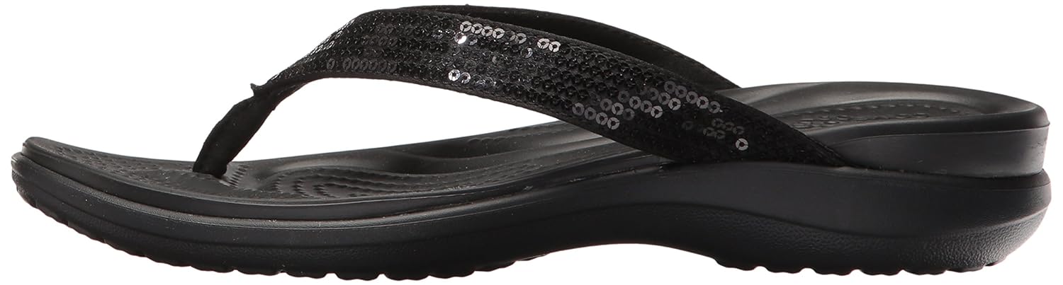crocs women's capri v sequin w flip-flops