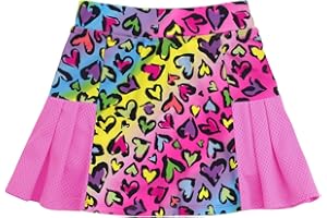 JESKIDS Girls' Tennis Golf Skirts with Shorts Pickleball Athletic Pleated Skort 6~13T