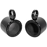 Pair Rockville MAC65B 6.5" Black Aluminum Wakeboard Tower Speaker Pod Enclosures