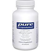 Pure Encapsulations Calcium Magnesium (Citrate), 90 Capsules | 240 g Calcium and 240 g Magnesium, Bone Health Support*, Non-GMO and Vegan, Bone Health Support*