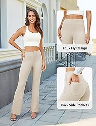 DLOODA Womens Bootcut Dress Pants Business Casual