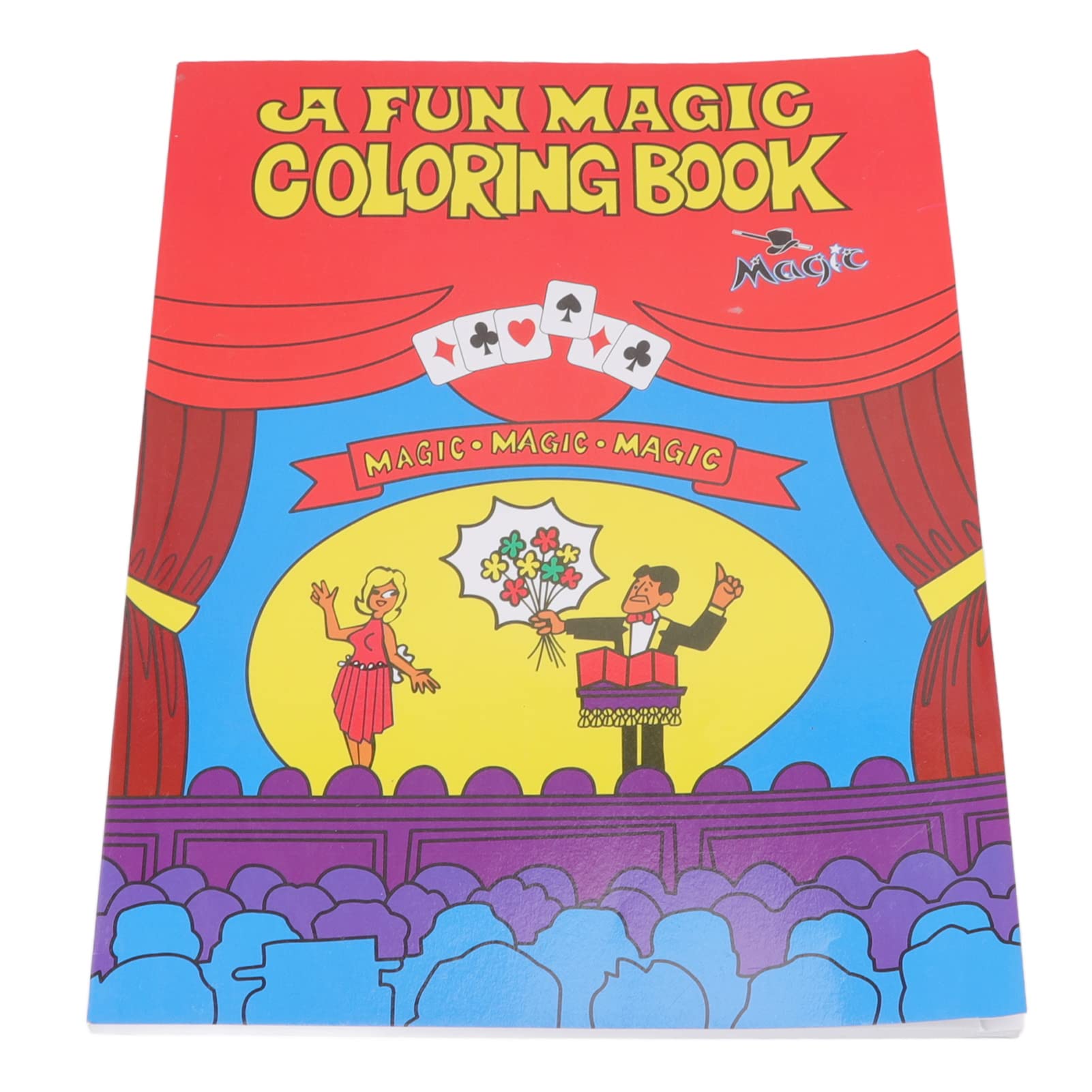 Coloring Book Fun Trick Cartoon Design Easy to Use Book Tricks Props Magician Props for Performances,Colouring Books for Cultivate Concentration and Relieve Stress