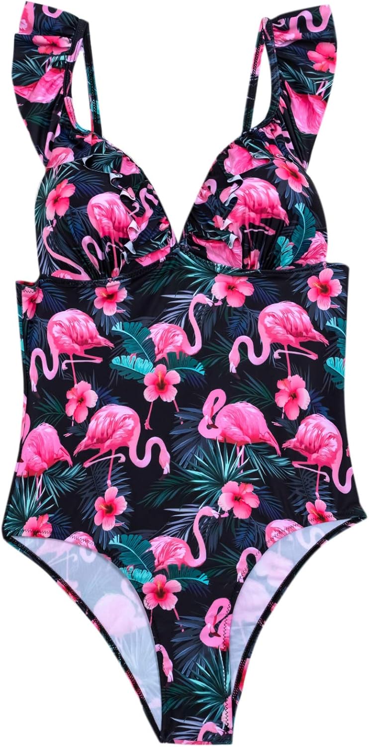 bademantel damen flamingo