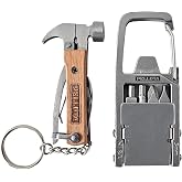 Pellota Multi Tool Prizes [17-in-2] for Adults - Multi Tool for Men, Multitool, Small Hammer, Small Tools, Hammer Multitool, Gifts for Men, Dad, Husband, Camping, Bottle opener, retrieve card pin