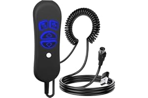 BIBIELF Lift Chair Remote Replacement, 4-Button Dual Motor Remote for Lift Chair & Recliner Replacement Parts, LED Backlight, USB Charging Port & Type-C Adapter, Recliner Hand Control, Universal 5-Pin Plug