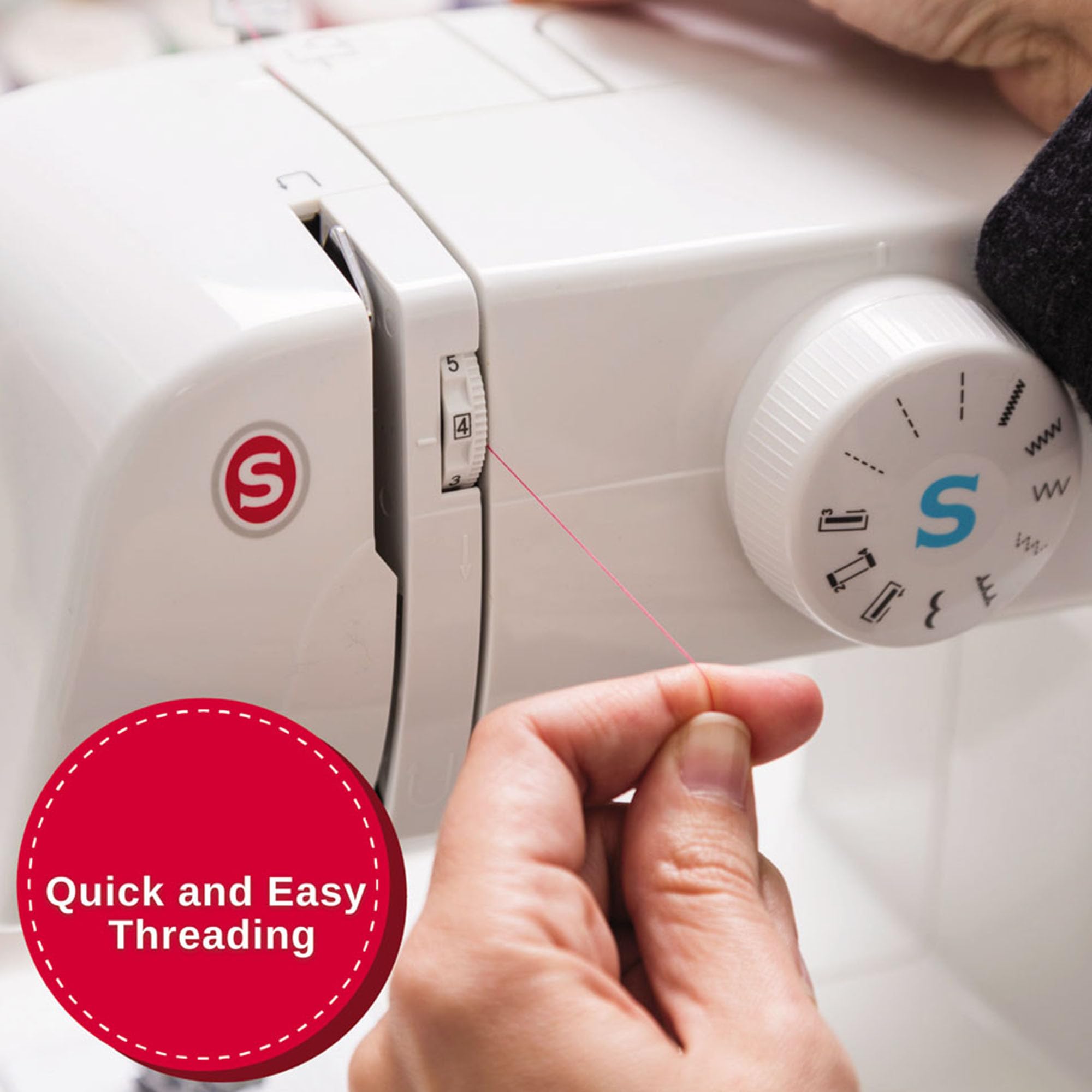 SINGER Start 1304 Portable Sewing Machine | Lightweight, Beginner-Friendly with 57 Stitch Applications, Automatic Bobbin Winding & 4-Step Buttonhole | Includes Accessory Kit
