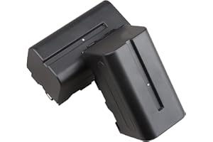 GVM 2 Pack NP-F750 4000mAh Battery with 2 Pack Battery Charger Kit for Video Light or Motorized Camera slider Power Supply