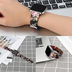 BOTNUW Leather Bands Compatible with Fit bit Versa
