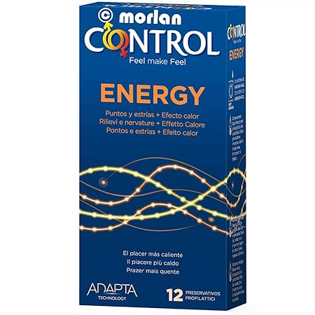 Control «Le Climax» Energy - 12 Kondome mit Wärme-Effekt, gerippt und genoppt