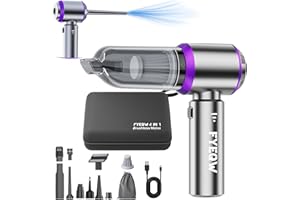 DYNGSHOO Car Vacuum Portable Cordless - Handheld Vacuum 4 in 1-3 Gear Adjustment - Brushless Motor，with 21000PA High Power Suction, PC Compressed Air Duster with 35 Minutes Endurance for Car (Purple)