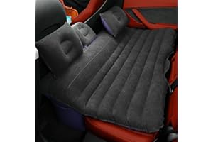 FBSPORT Air Mattress Car Camping Travel Bed, Inflatable Mattress with Back Seat Pump, 2 Air Pillow, Car Air Pump, Blow Up Mat