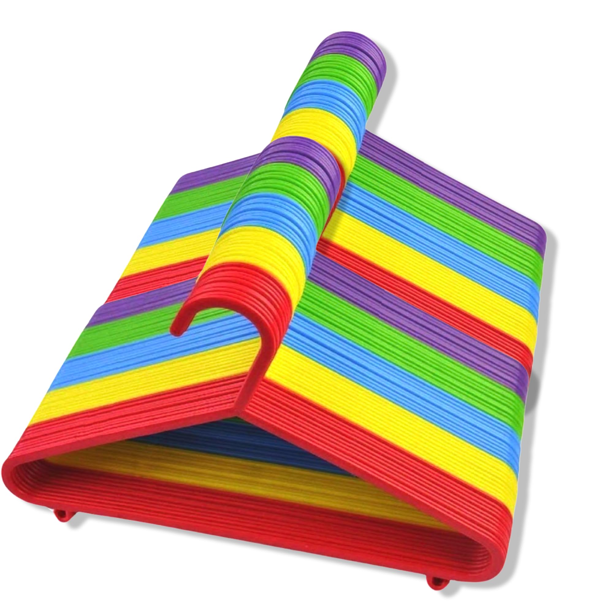 REQUISITE NEEDS Kids Clothes Hangers (Pack of 40)- Non Slip Hangers- For Toddler, Child, Ideal For Laundry And Nursery Everyday Standard Use -Sized For Baby, Toddler And Children-Multi Colour Hangers