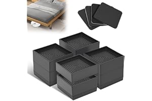 ARTCOCHAN Bed Risers Adjustable Furniture Riser to 1.89 Inches and 3 Inches Blocks for Desk Legs Tables Sofa Refrigerators. Couch Risers for Table Legs Up to 4000 Pounds (Black)