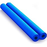 Hollowfly 2 Pack Jumbo Pool Noodles Floating Pool Noodles Foam Tube Large Hollow Floating Training Device Swimming Craft Projects Padding Bumper(55 x 3.5 Inch,Blue)
