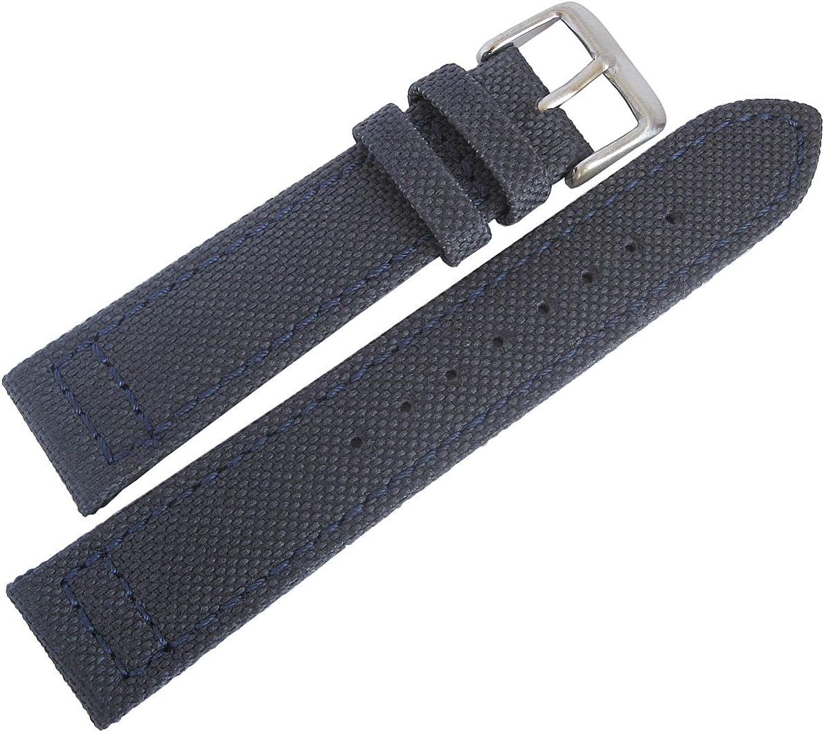 EULIT 20mm Navy Blue Canvas Watch Strap