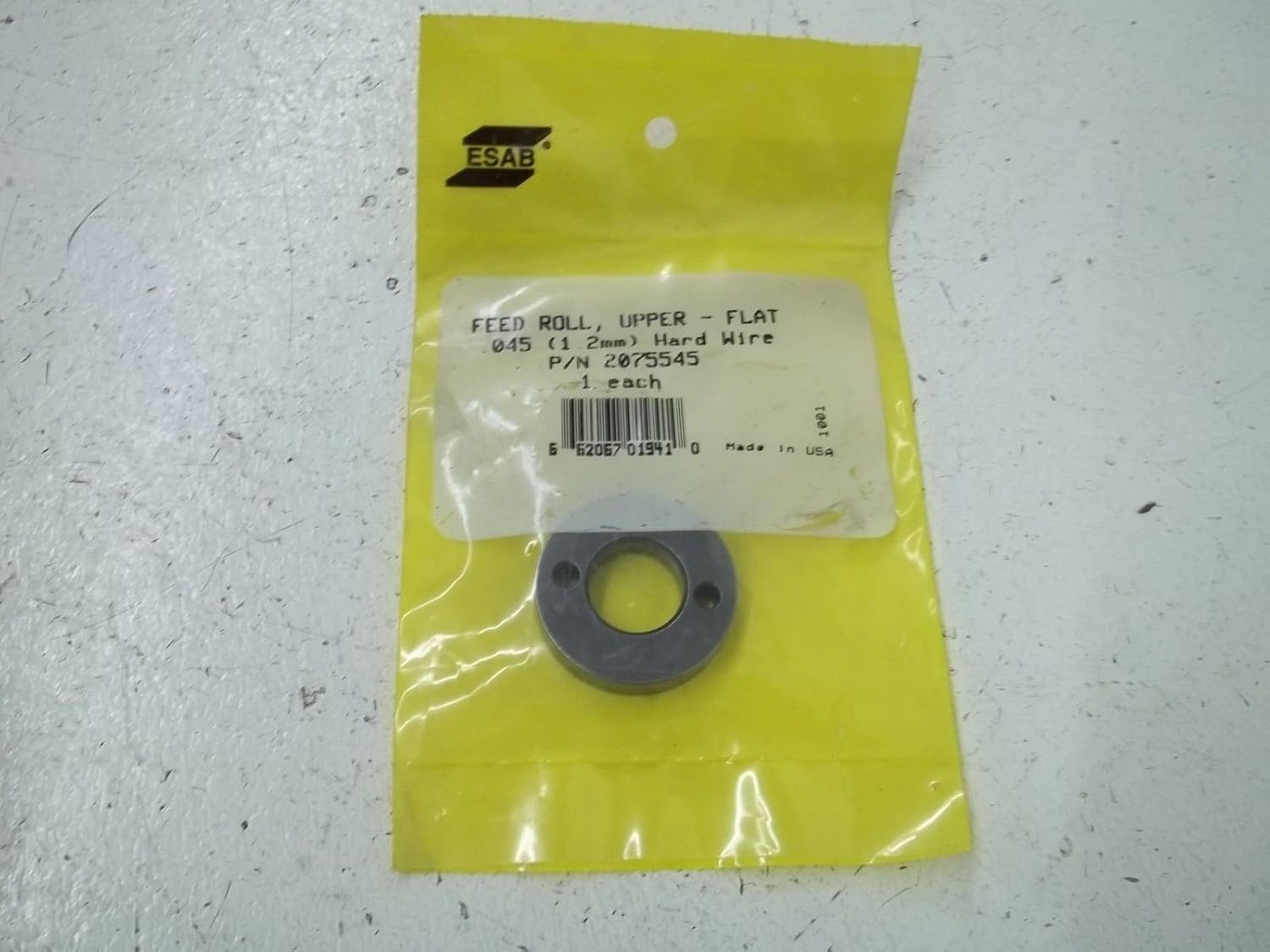Esab 2075545 Feed Roll Upper Flat 045 Hard Wire New In A Factory