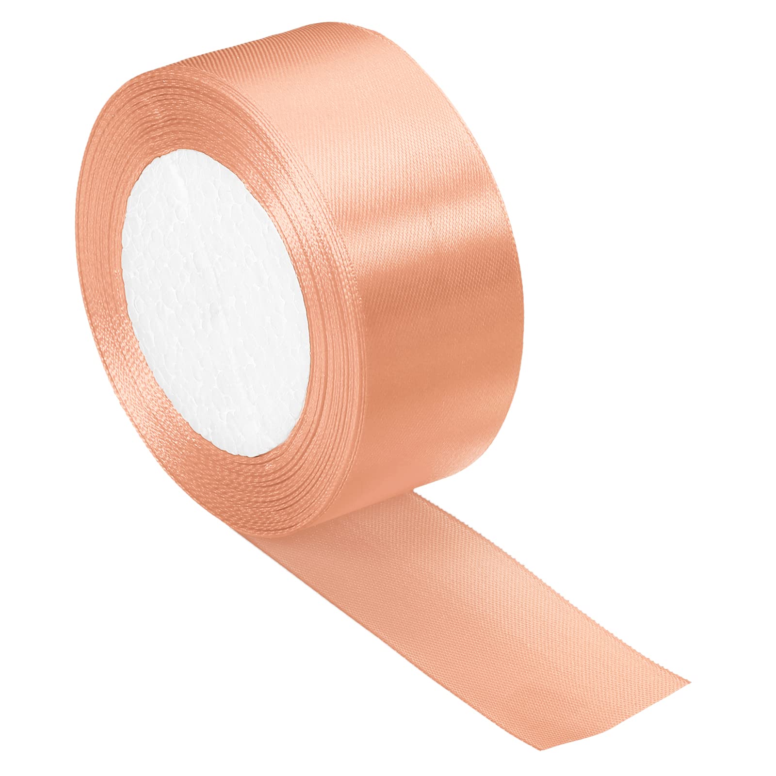 PATIKIL 1.5 Inch Wide 24 Yards Satin Ribbon, Single Side Solid Crafts Roll for Party Home DIY Wrapping Decoration, Light Pink