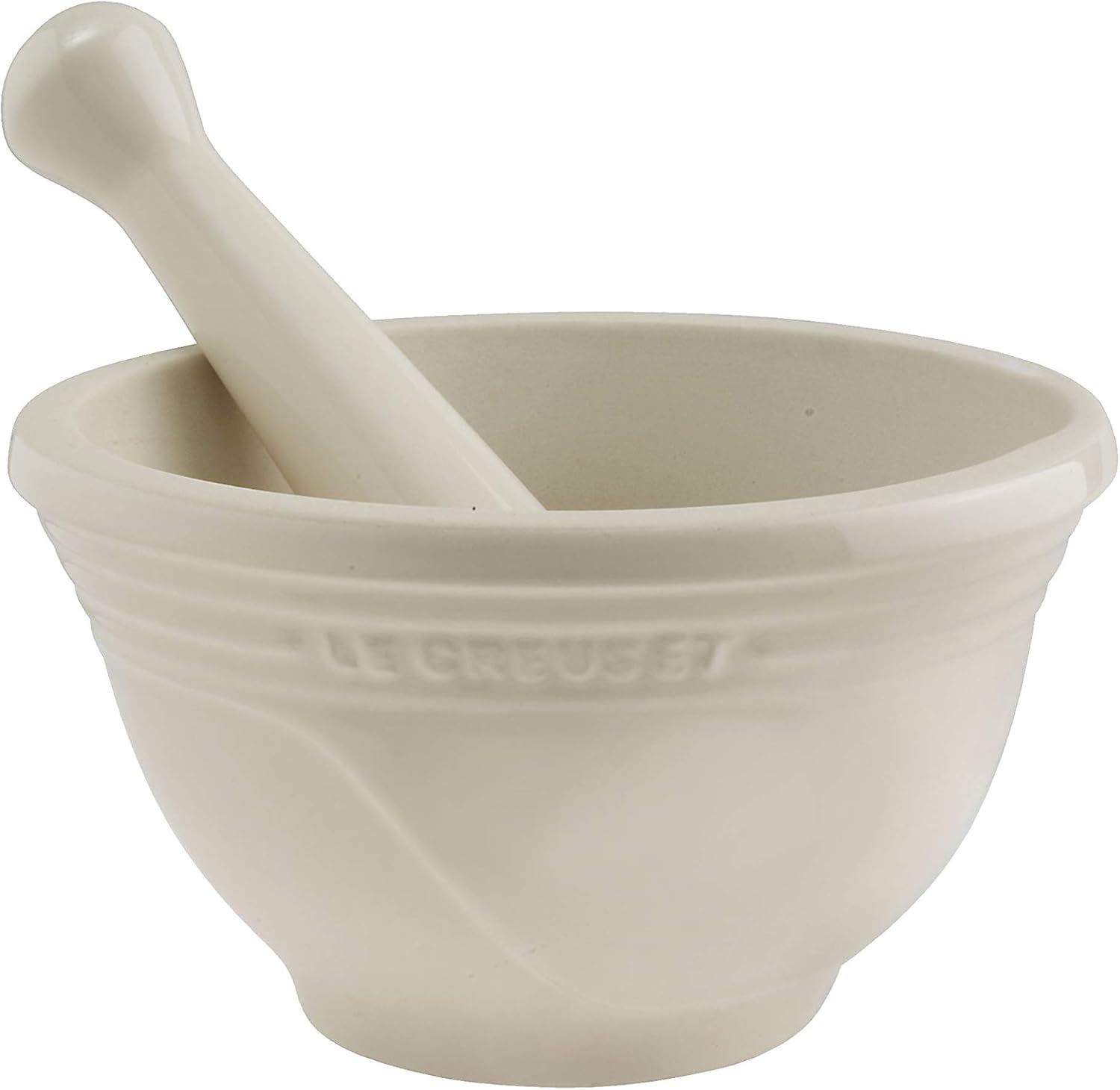 Le Creuset Stoneware Pestle and Mortar, 0.5 L, Almond, 91003418810000