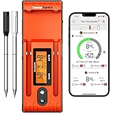 ThermoPro Twin TempSpike Wireless Meat Thermometer with 2 Meat Probes, 500FT Bluetooth Meat Thermometer with LCD-Enhanced Boo