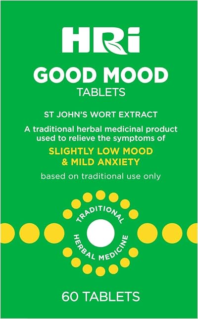 HRI Good Mood 60 Tablets St John’s Wort Extract 334 mg Daily Dose UK Brand