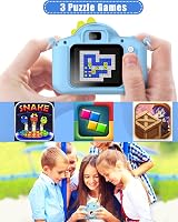 Hangrui Kids Camera 20MP Dual Lens 2.0 Inch IPS 1080P 32GB Blue view 5