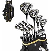 Precise M8 Men’s 17-Piece Golf Set – Driver, Woods, Hybrids, Irons (6-SW), Putter, Stand Bag, 4 Headcovers and Rainhood – K-G Lite Kevlar Shafts