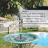 LAWOHO Solar Fountain for Bird Bath 1.5W Pump 4 Heads Auto Start 3s view 4