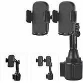 RODVOX 2-in-1 Cup Holder Phone Mount with Dual Clamp, R606A3 | Extra Tall Adjustable, 360&deg; Rotatable, iPhone Android GPS Compatible