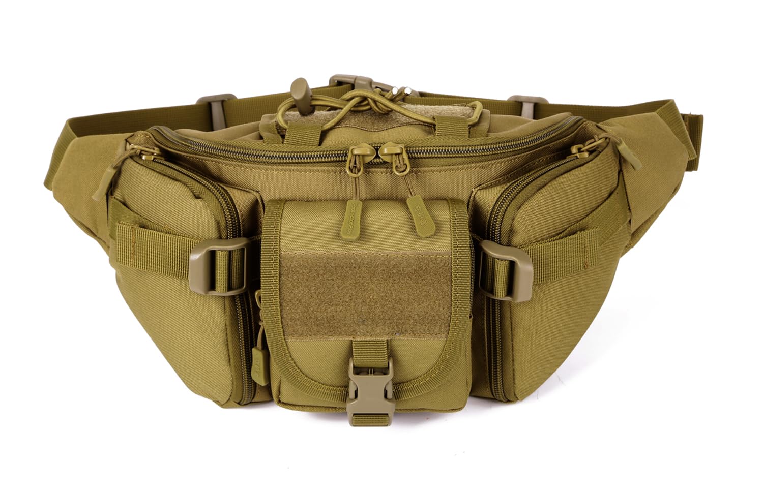 CREATOR Tactical Waist Pack Portable Fanny Pack Outdoor Hiking Travel Large Army Waist Bag Military Waist Pack for Daily Life Cycling Camping Hiking Hunting Fishing Shopping - Black, Brown, Large