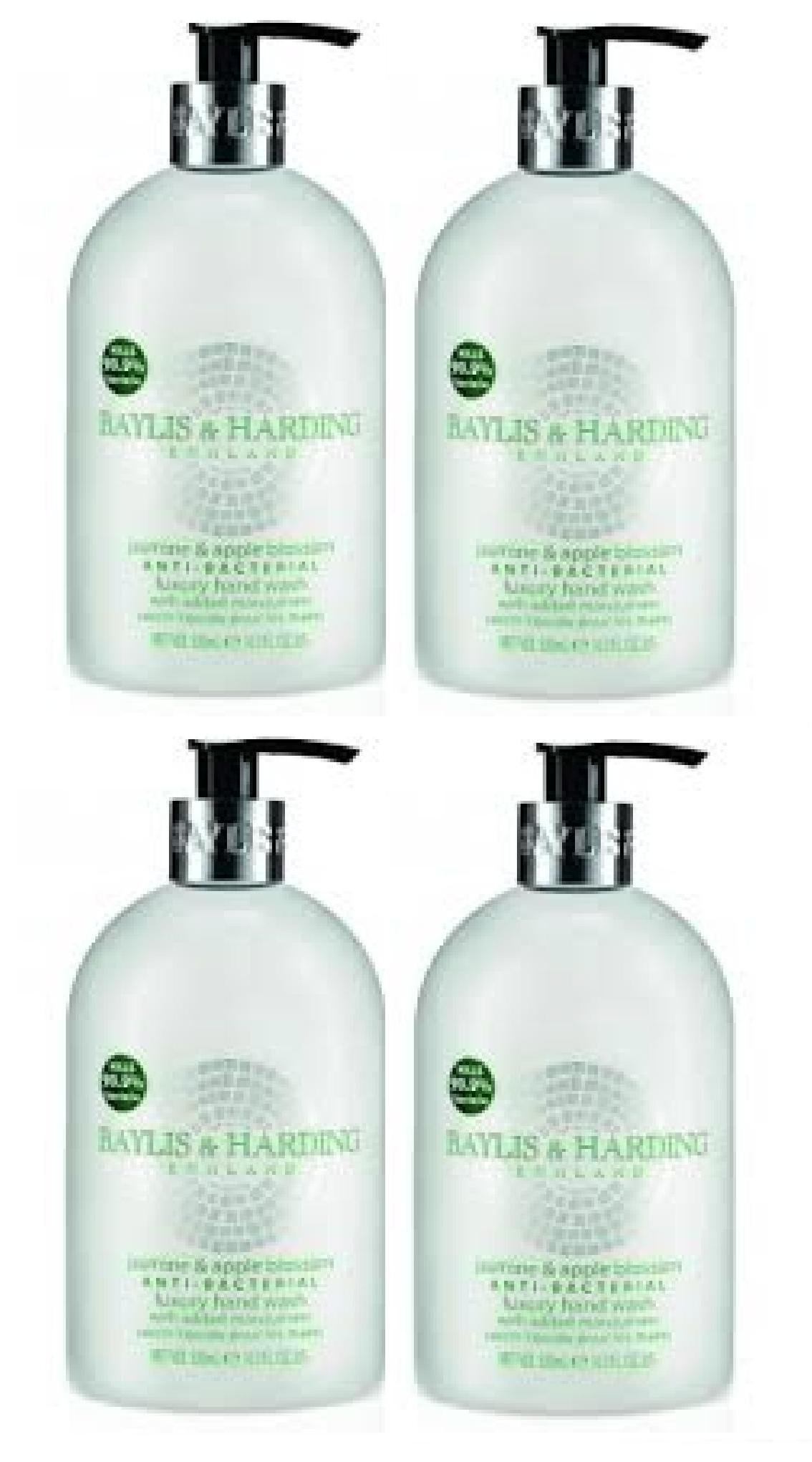 (4 PACK) Baylis & Harding Anti Bacterial JASMINE & APPLE BLOSSOM Hand Wash x 500ml