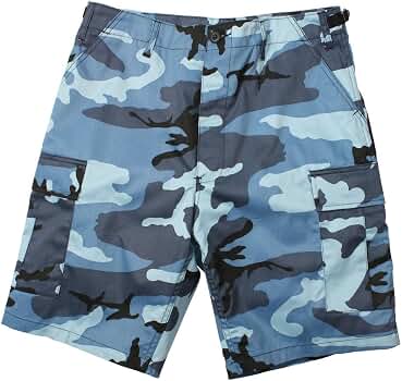 Blue Camo Military Shorts 
