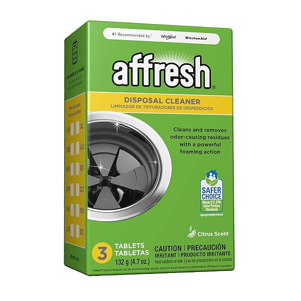 AFFRESH GARBAGE DISPOSAL CLEANER, REMOVES ODOR-CAUSING RESIDUES, 3 TABLETS