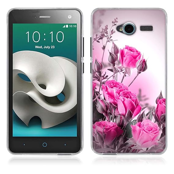 Fubaoda ZTE Blade L3 Hülle, [Rose] Künstlerische Malerei-Reihe TPU Case Schutzhülle Silikon Case für ZTE Blade L3