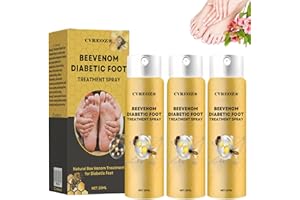 CRAZYLEAF Bee venom Diabetic Foot Healing spray, 2025 New Bee Venom Soothing Foot Treatmen Spray for Diabetic Skin, Natural Bee Venom Extract for Moisturizing, Repair & Comfort (3PCS)